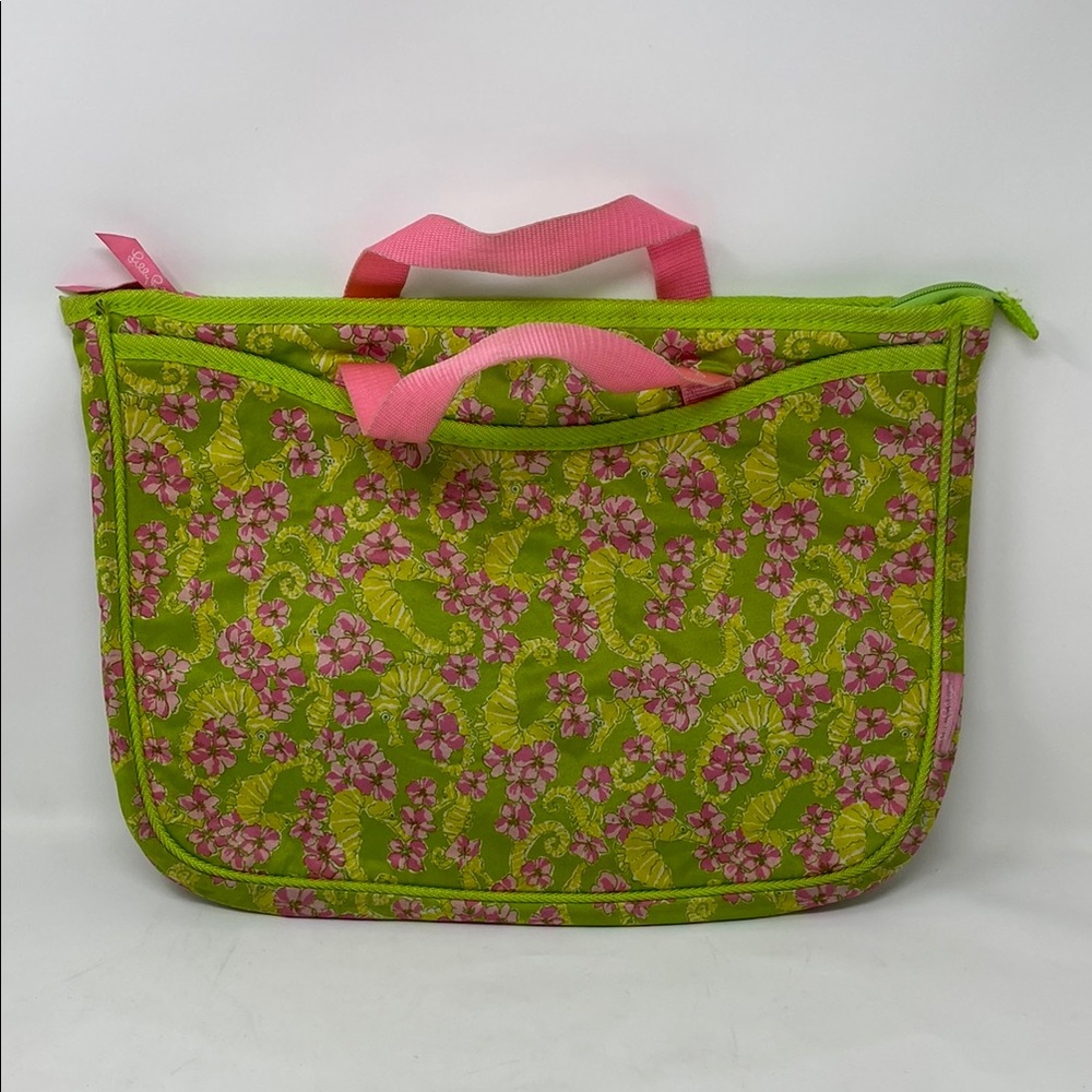 Floral Green and Pink Computer's Bag